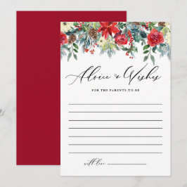 Wasserfarbe Winter Blooms Garland Babydusche Hinweiskarte