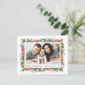 Wasserfarbe Winter Botanicals Frohe Weihnachten Fo (Stehend Vorderseite)