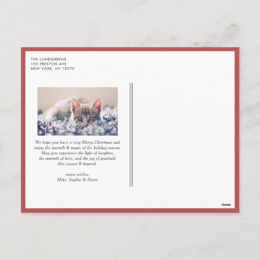 Wasserfarbe Winter Botanicals Frohe Weihnachten Fo (Rückseite)