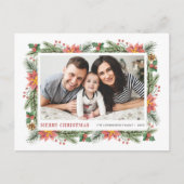 Wasserfarbe Winter Botanicals Frohe Weihnachten Fo (Vorderseite)