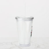 Wasserfarbe Winter Burgund Blume Kinderdusche Acryltrinkbecher (Rechts)