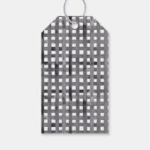 Wasserfarbe Winter Gnome Buffalo Karo Weihnachten Geschenkanhänger (Rückseite)