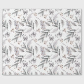 Wasserfarbe Winter Grün Weihnachten Geschenkpapier (Flach)