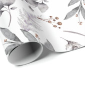 Wasserfarbe Winter Grün Weihnachten Geschenkpapier (Rolleneckpunkt)