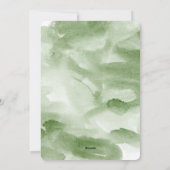 Wasserfarbe Winter Grün Weihnachten Weihnachtsfoto (Rückseite)