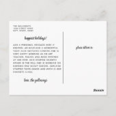 Wasserfarbe Winter Landschaft Weihnachts-Fotokarte Postkarte (Rückseite)