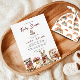 Wasserfarbe Winter Meadow Baby Dusche Einladung