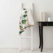 Wasserfarbe Winter Rustikale Landschaft mit Bäumen Sherpadecke (Beispiel)