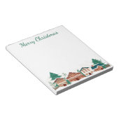 Wasserfarbe Winter Weihnachtshäuser Notepad Notizblock (angewinkelt)
