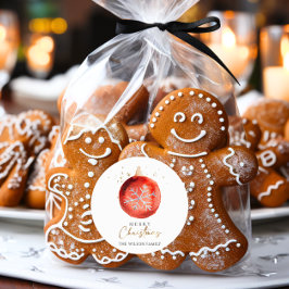 Wasserfarbe Winter Weihnachtsschmuck Runder Aufkleber