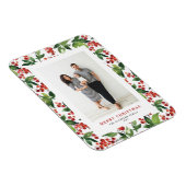 Wasserfarbe Winterberries Frohe Weihnachtszeit Fot Magnet (Rechte Seite)