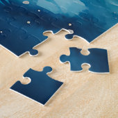 Wasserfarbe Winterlandschaft Nordpol Weihnachten Puzzle (Seite)