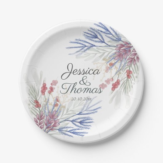 Wasserfarbe Winterwalzzeit Pappteller (Vorderseite)