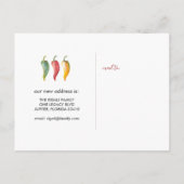 Wasserfarbe Wir haben Chili Pepper Postkarte versc (Rückseite)