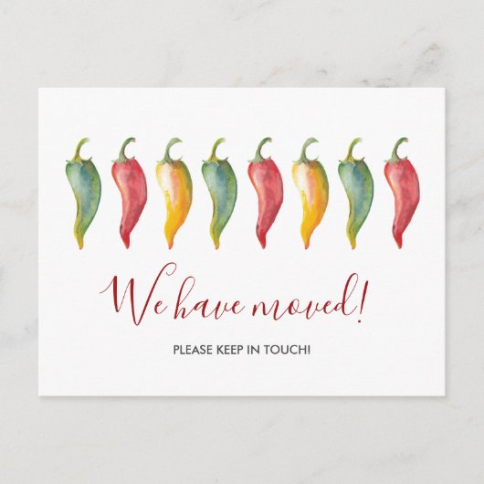 Wasserfarbe Wir haben Chili Pepper Postkarte versc (Vorderseite)