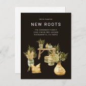 Wasserfarbe Wir haben neue Wurzelbewegungen gepfla Ankündigungspostkarte (Vorne/Hinten)