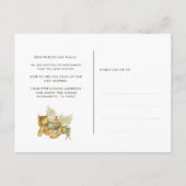 Wasserfarbe Wir haben neue Wurzelbewegungen gepfla Ankündigungspostkarte (Rückseite)