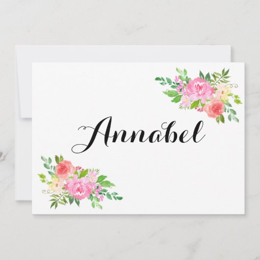 Wasserfarbe wird Ihnen mein Vorschlag für ein Blum Einladung (Vorderseite)