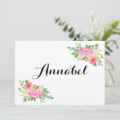 Wasserfarbe wird Ihnen mein Vorschlag für ein Blum Einladung (Stehend Vorderseite)