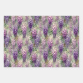 WASSERFARBE WISTERIA FLORAL DEKORATIVE PAPIER SET (Vorderseite 3)