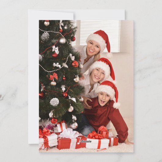 Wasserfarbe Woodland Frohe Weihnachten Foto (Rückseite)