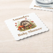 Wasserfarbe Woodland Igel Pilze Babydusche Untersetzer (angewinkelt)