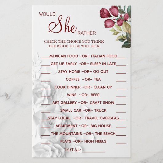 Wasserfarbe würde sie eher duschen Spielkarte Flyer (Vorne)