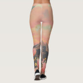 Wasserfarbe Wüstenrose Leggings (Rückseite)