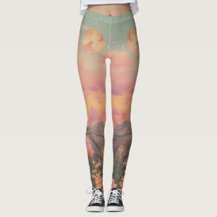 Wasserfarbe Wüstenrose Leggings