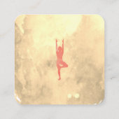 Wasserfarbe | Yoga Studio | Lehrer II Quadratische Visitenkarte (Rückseite)