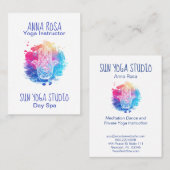 *~* Wasserfarbe Yoga Wellness-Center Hamsa Hand Visitenkarte (Vorne/Hinten)