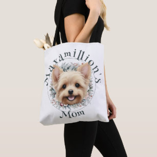 Wasserfarbe Yorkie und Blumenreath Tasche