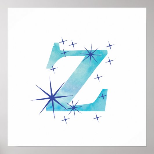 Wasserfarbe Z Poster (Vorne)