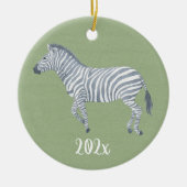 Wasserfarbe Zebra Keepake individuell einstellbar Keramik Ornament (Vorne)