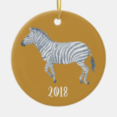 Wasserfarbe Zebra Keepake Jahr Keramik Ornament (Vorne)