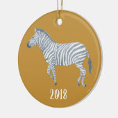 Wasserfarbe Zebra Keepake Jahr Keramik Ornament (Links)