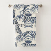 Wasserfarbe Zebras Badhandtuch Set (Insitu)