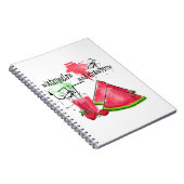 Wasserfarbe zeichn von Wassermelonen und Erdbeeren Notizblock (Rechte Seite)