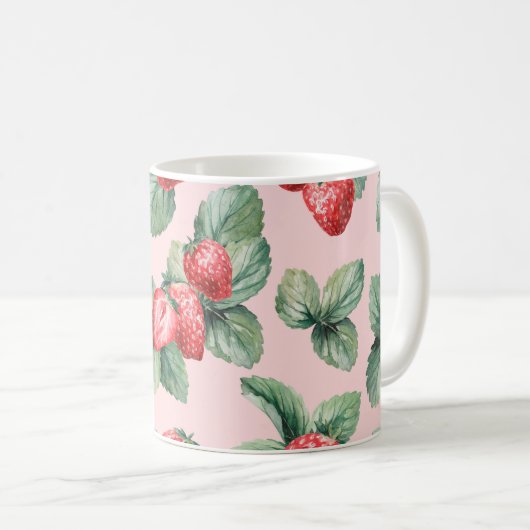 Wasserfarbe zeichnend auf einem Sommerthema reife Kaffeetasse (VorderseiteRechts)