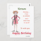 Wasserfarbe zeichnend Frau mit Höflichkeit Postkarte (Vorne/Hinten)