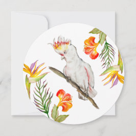 Wasserfarbe zeichnend Kakaduspapagei Einladung