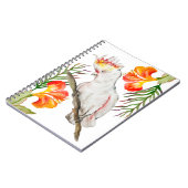 Wasserfarbe zeichnend Kakaduspapagei Notizblock (Linke Seite)