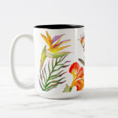 Wasserfarbe zeichnend Kakaduspapagei Zweifarbige Tasse (Links)