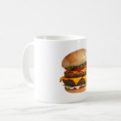 Wasserfarbe Zeichnend Käseseburger Kaffeetasse (Vorderseite Links)