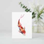 Wasserfarbe zeichnend Koi Carp Postkarte (Stehend Vorderseite)