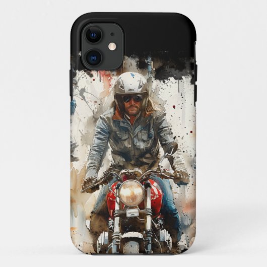 Wasserfarbe zeichnend MotoBikers Case-Mate iPhone Hülle (Rückseite)