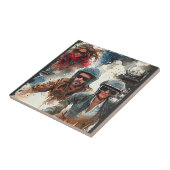 Wasserfarbe zeichnend MotoBikers Fliese (Seite)