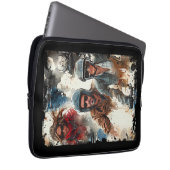 Wasserfarbe zeichnend MotoBikers Laptopschutzhülle (Vorne Rechts)