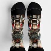 Wasserfarbe zeichnend MotoBikers Socken (Oben)