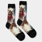 Wasserfarbe zeichnend MotoBikers Socken (Rechts)